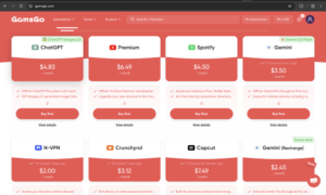 GamsGo Home page